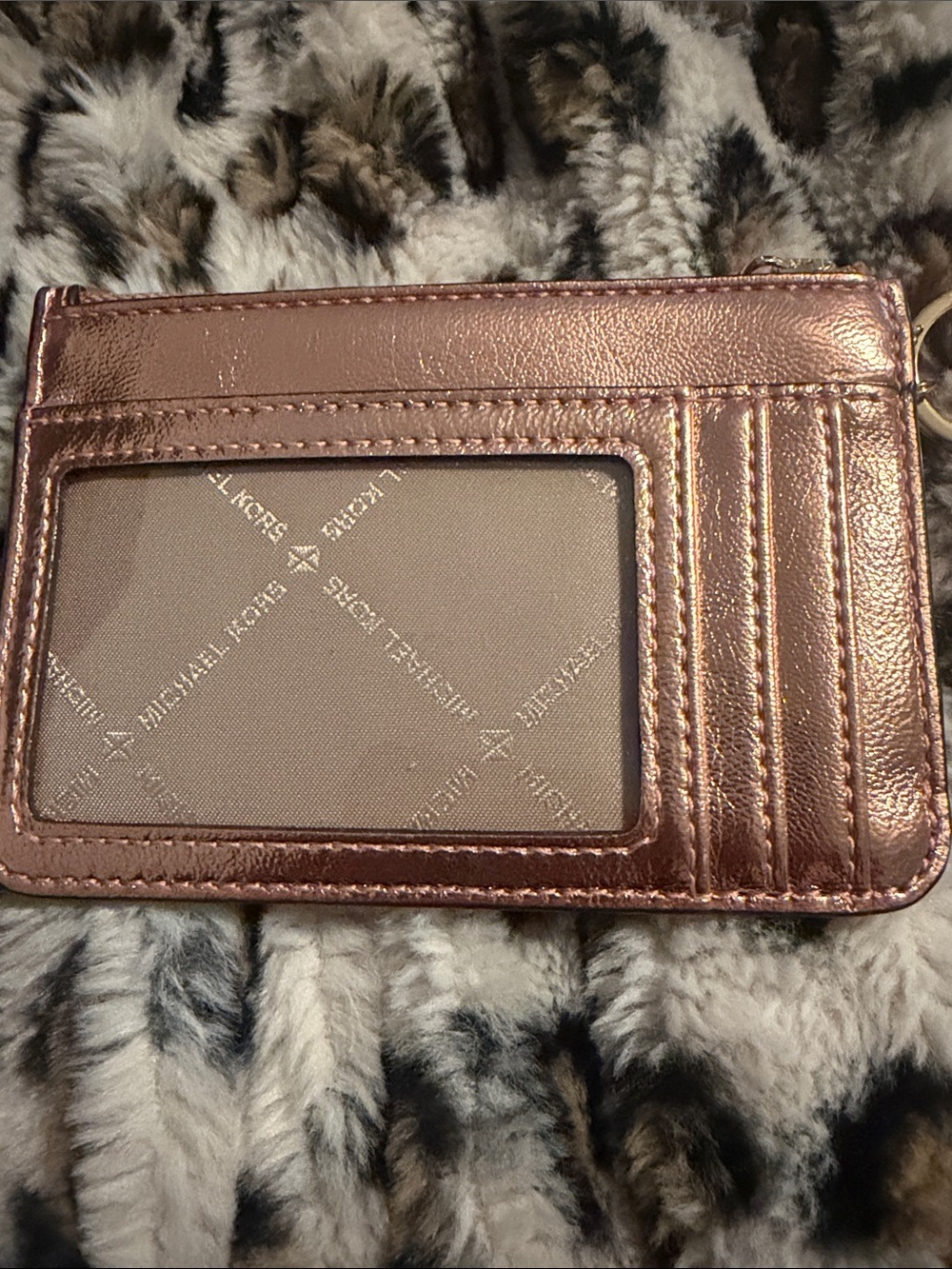Michael Kors Metallic Rose Manhatten Satchel with Matching Card Case - Picture 2 of 15